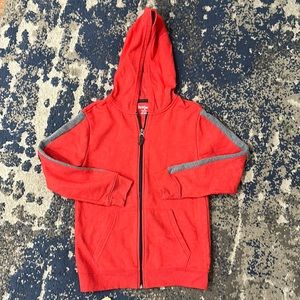 Cat & Jack size 8/10 Red and Gray zip up sweater